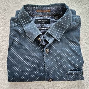 Ted Baker London Green Polka Dot Button Down Shirt